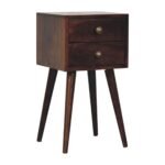 Forma Petite Two-Drawer Bedside — California Walnut — product photograph