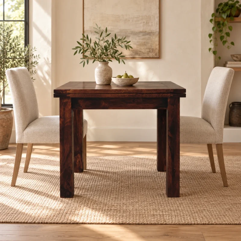 Nord Butterfly Extending Dining Table — Walnut — styled interior