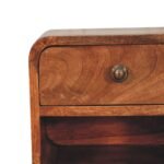 Forma Petite Wall-Mounted Bedside with Open Slot — Honey Caramel — product photograph