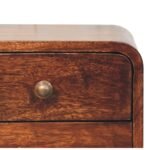 Walden Petite Curved Walnut Wall-Mounted Bedside — California Walnut — product photograph