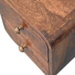 Walden Petite Curved Walnut Wall-Mounted Bedside — California Walnut — product photograph
