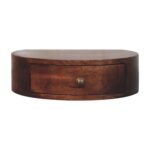 Lina Wall-Mounted Rounded Bedside — Honey Caramel — product photograph