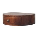 Lina Wall-Mounted Rounded Bedside — Honey Caramel — product photograph
