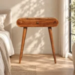 Lina Compact Foldaway Dressing Table — Honey — styled interior