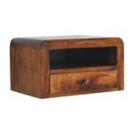 Forma Chunky One-Drawer Wall-Mounted Bedside — Chestnut — product photograph