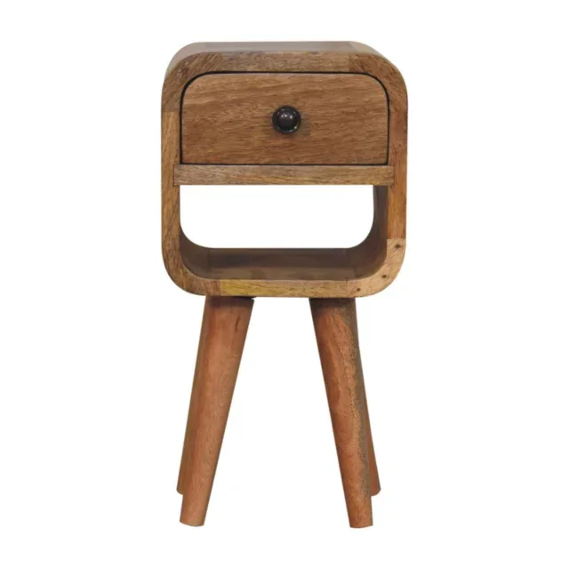 Lina Mini Bedside with Lower Shelf — Natural — alternate view
