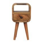 Lina Petite Curve Open Slot Bedside — Natural — product photograph