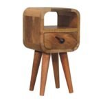 Lina Petite Curve Open Slot Bedside — Natural — product photograph