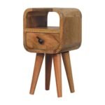 Lina Petite Curve Open Slot Bedside — Natural — product photograph