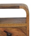 Lina Petite Curve Open Slot Bedside — Natural — product photograph