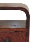 Lina Petite Curve Open Slot Bedside — Chestnut — product photograph