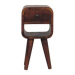 Lina Petite Curve Lower Bedside — Chestnut — product photograph