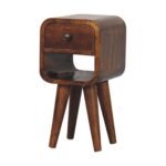Lina Petite Curve Lower Bedside — Chestnut — product photograph