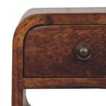 Lina Petite Curve Lower Bedside — Chestnut — product photograph