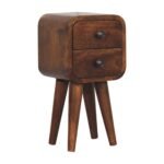 Lina Petite Curved Bedside — Chestnut · 20 × 40 cm — product photograph