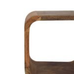 Lina Petite Minimalist Open Curved Bedside — Natural — product photograph