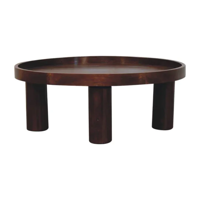 Forma Crescent Coffee Table — Chestnut — alternate view