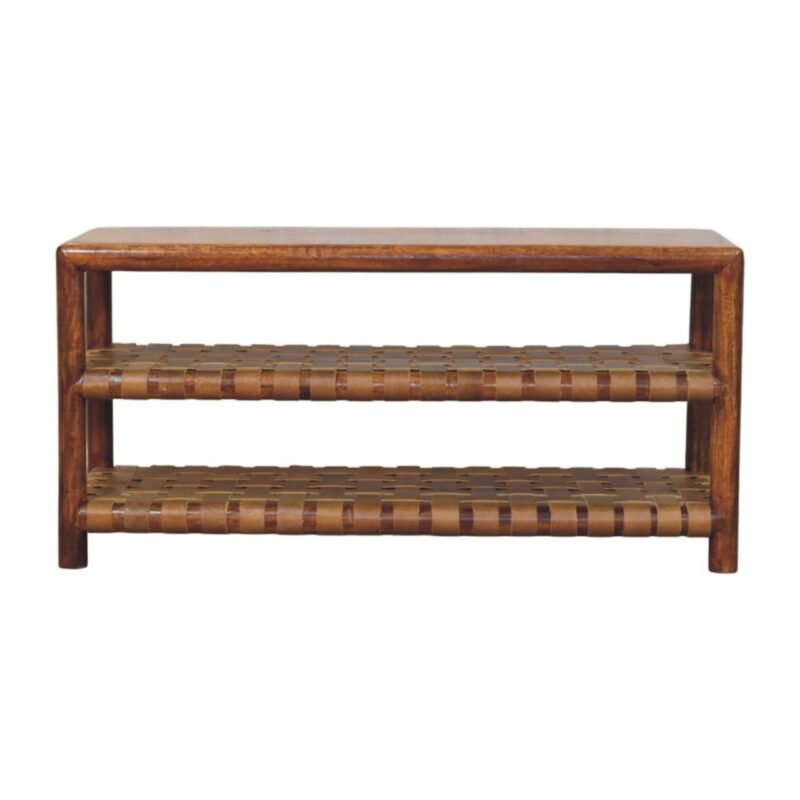 Regency Woven Shoe Rack — Chestnut — alternate view