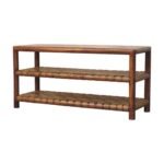 Regency Woven Shoe Rack — Chestnut — product photograph
