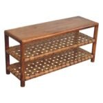 Regency Woven Shoe Rack — Chestnut — product photograph