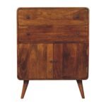 Lina Curved Charm Cabinet — Chestnut — product photograph