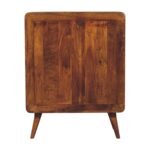 Lina Curved Charm Cabinet — Chestnut — product photograph