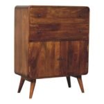 Lina Curved Charm Cabinet — Chestnut — product photograph
