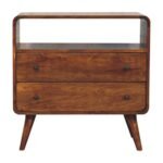 Lina Curved Charm Chest — Chestnut — product photograph