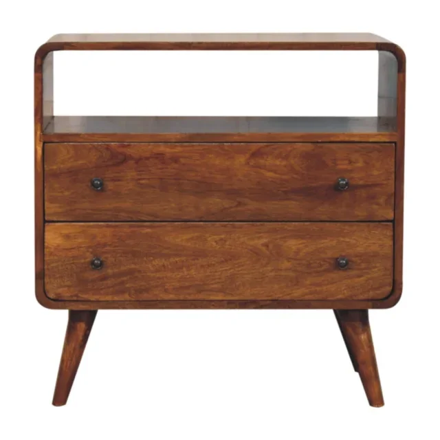 Lina Curved Charm Chest — Chestnut — alternate view