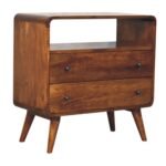 Lina Curved Charm Chest — Chestnut — product photograph