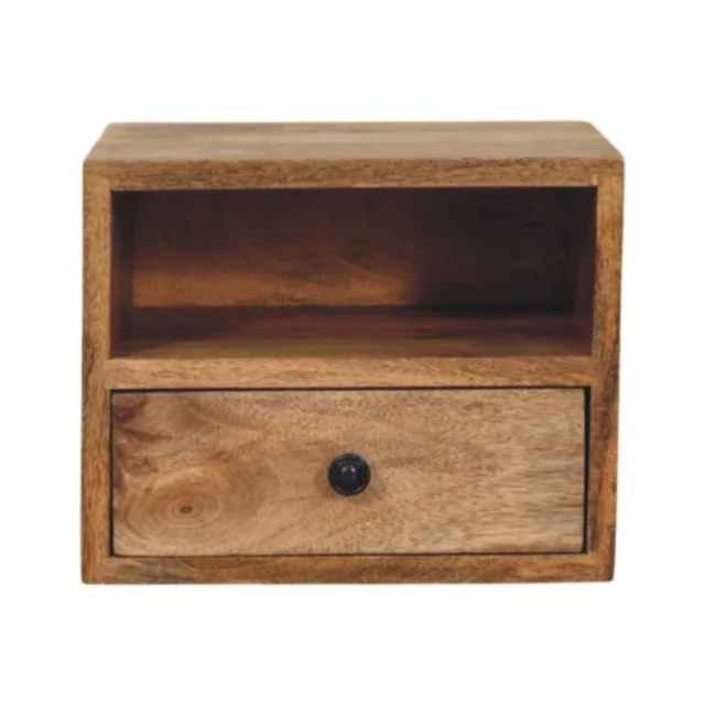 Solis One-Drawer Floating Bedside — Natural — alternate view