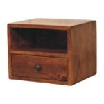 Solis One-Drawer Wall-Mounted Bedside — Chestnut — product photograph