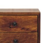 Solis Two-Drawer Wall-Mounted Bedside — Chestnut — product photograph
