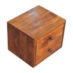 Solis Two-Drawer Wall-Mounted Bedside — Chestnut — product photograph