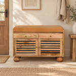 Forma Shutter Shoe Rack with 2 drawers — Natural — styled interior