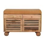 Forma Shutter Shoe Rack with 2 drawers — Natural — product photograph