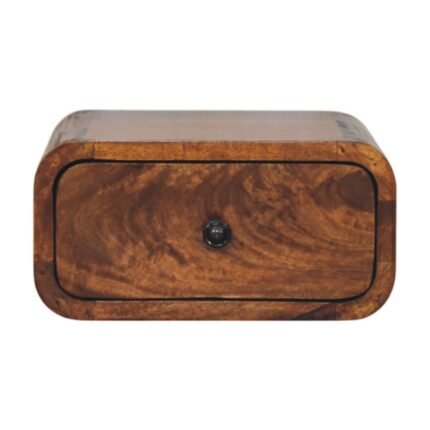Avora Petite One-Drawer Floating Bedside — Chestnut