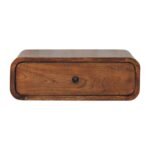 Avora Wall-Mounted One-Drawer Bedside — Chestnut — product photograph