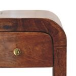 Darcy Petite Bedside with Curved Edges — Chestnut — product photograph