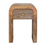 Darcy Petite Bedside with Curved Edges — Natural — product photograph