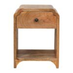 Norr Petite Bedside with Drawer and Open Shelf — Natural — product photograph