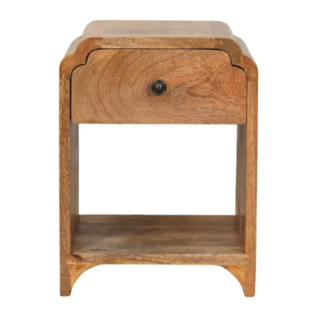 Norr Petite Bedside with Lower Shelf — Natural — alternate view