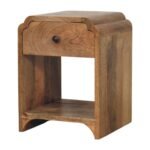 Norr Petite Bedside with Drawer and Open Shelf — Natural — product photograph