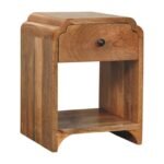 Norr Petite Bedside with Drawer and Open Shelf — Natural — product photograph