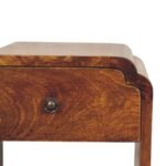 Norr Petite Bedside with Drawer and Open Shelf — Chestnut — product photograph