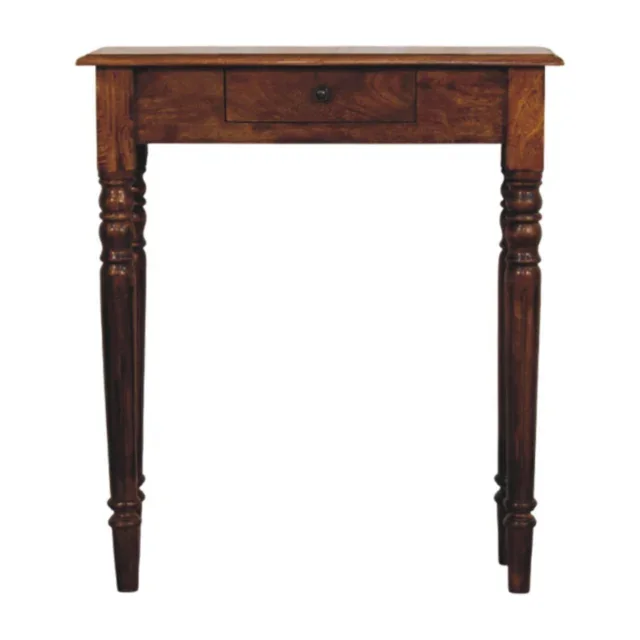 Forma Turned Legs One-Drawer Console — Chestnut — alternate view