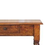 Forma Turned Legs One-Drawer Console — Chestnut — product photograph