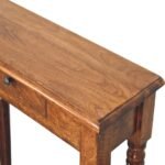 Forma Turned Legs One-Drawer Console — Chestnut — product photograph