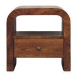 Darcy Bedside with Drawer and Open Shelf — Chestnut — product photograph