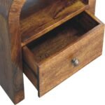 Darcy Bedside with Drawer and Open Shelf — Chestnut — product photograph